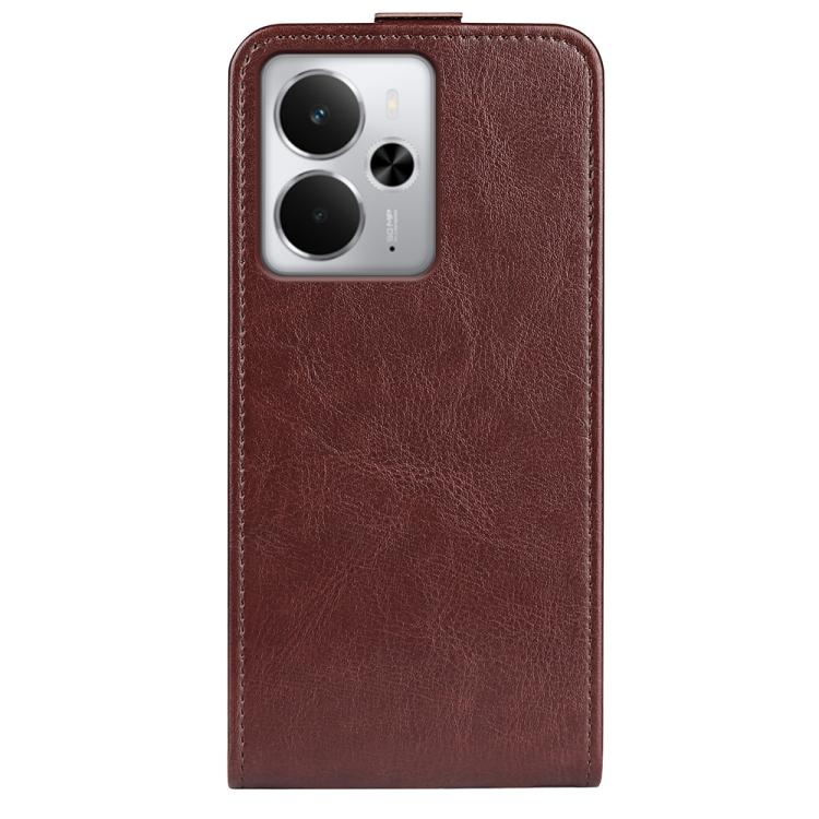 For Realme 14 5G R64 Texture Single Vertical Flip Leather Phone Case