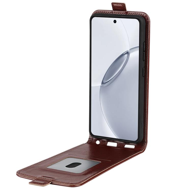For Realme 16 Pro+ 5G R64 Texture Single Vertical Flip Leather Phone Case