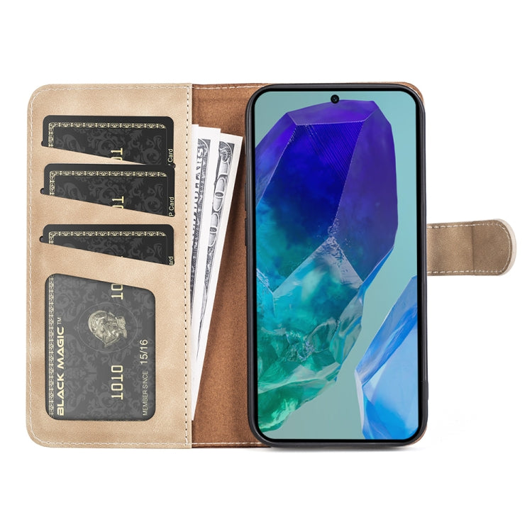 For Samsung Galaxy M55 5G Stitching Horizontal Flip Leather Phone Case
