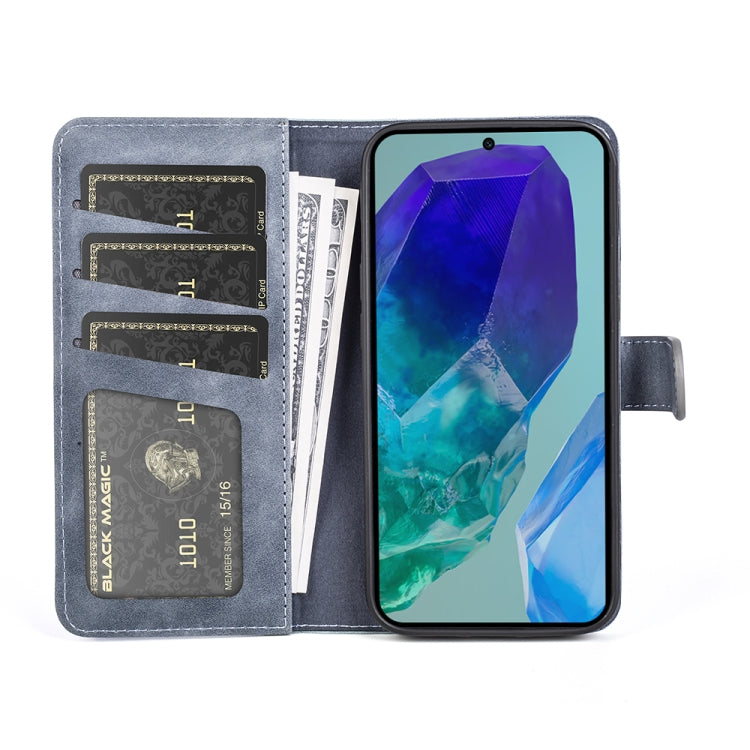 For Samsung Galaxy M55 5G Stitching Horizontal Flip Leather Phone Case