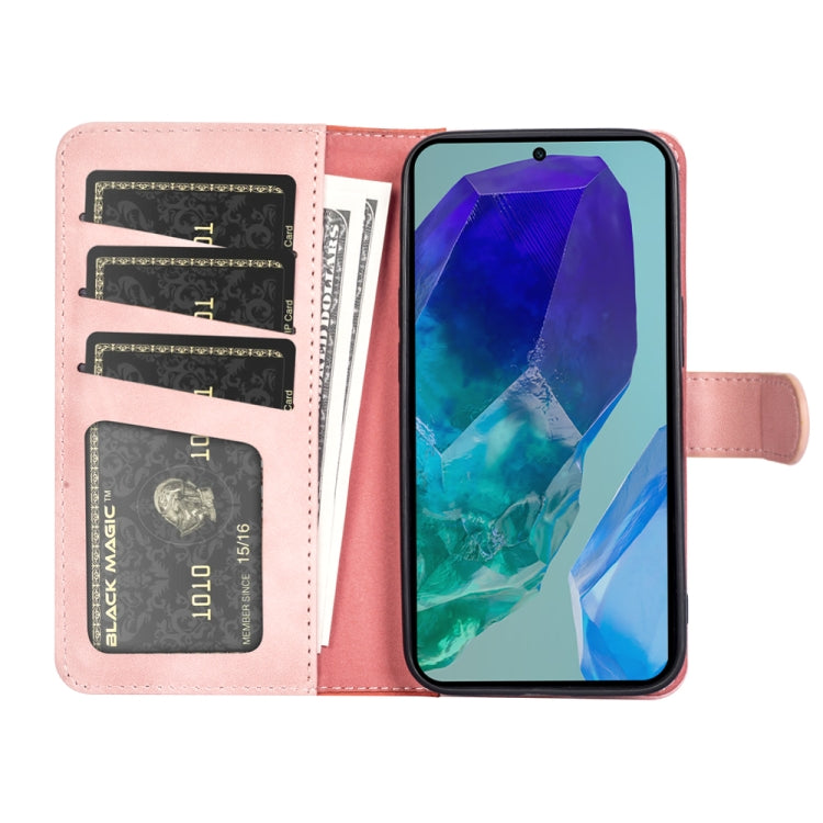 For Samsung Galaxy M55 5G Stitching Horizontal Flip Leather Phone Case