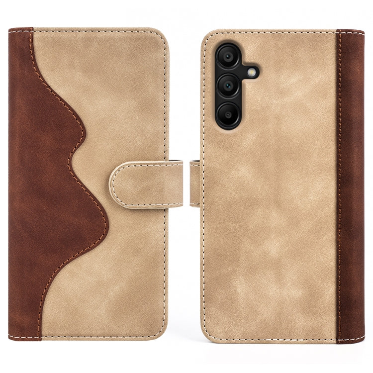 For Samsung Galaxy M15 5G Stitching Horizontal Flip Leather Phone Case