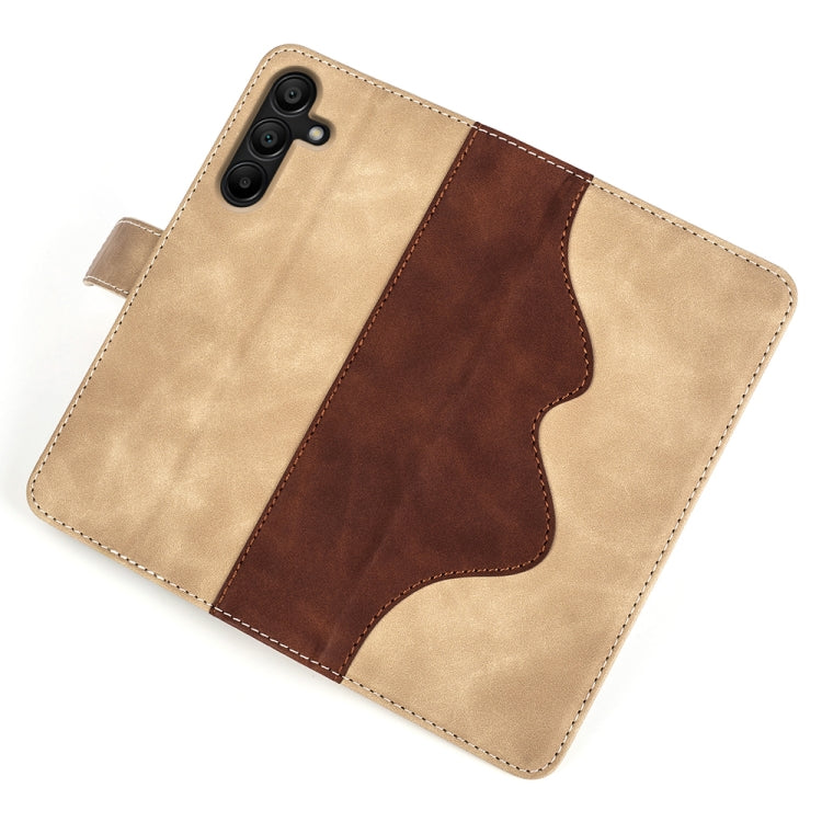 For Samsung Galaxy M15 5G Stitching Horizontal Flip Leather Phone Case