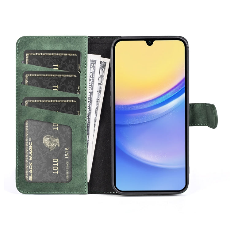 For Samsung Galaxy M15 5G Stitching Horizontal Flip Leather Phone Case