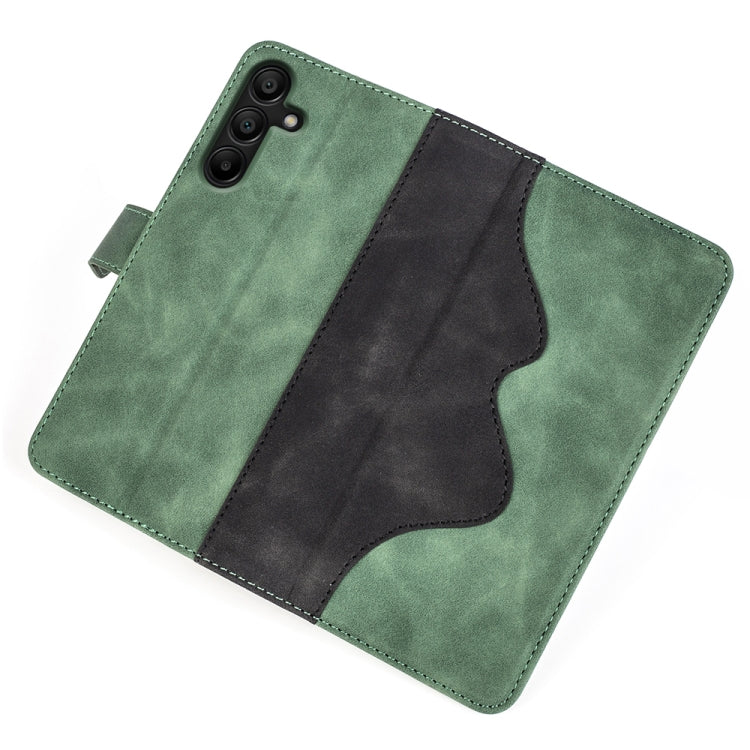 For Samsung Galaxy M15 5G Stitching Horizontal Flip Leather Phone Case