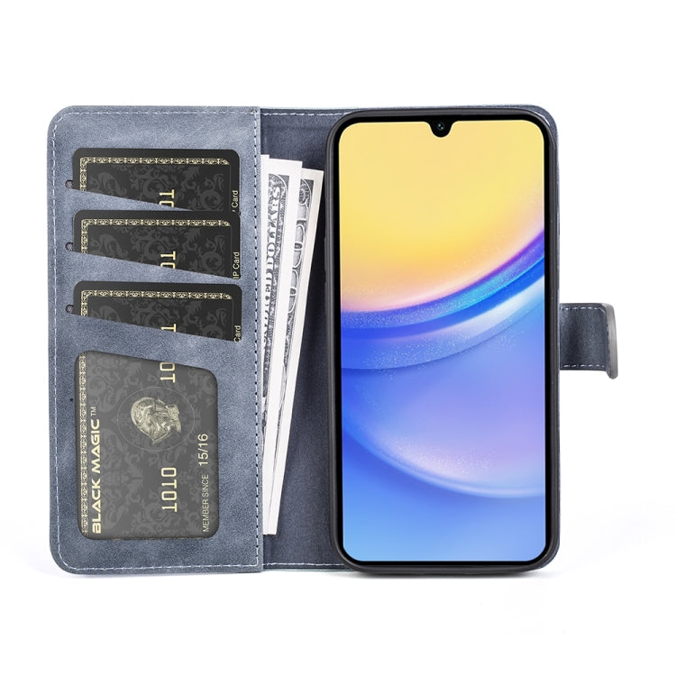 For Samsung Galaxy M15 5G Stitching Horizontal Flip Leather Phone Case