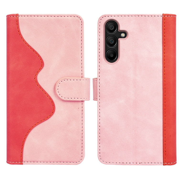 For Samsung Galaxy M15 5G Stitching Horizontal Flip Leather Phone Case