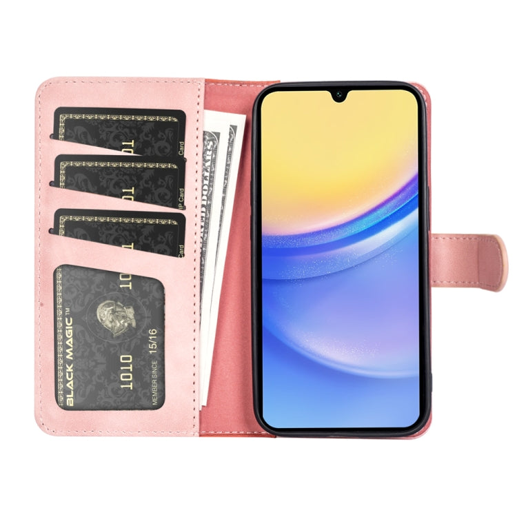 For Samsung Galaxy M15 5G Stitching Horizontal Flip Leather Phone Case