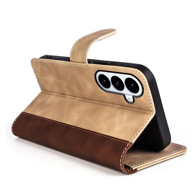 For Samsung Galaxy S26+ 5G Stitching Horizontal Flip Leather Phone Case