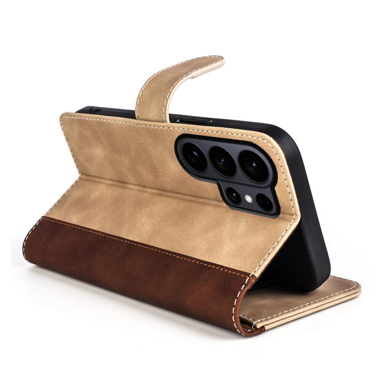 For Samsung Galaxy S26 Ultra 5G Stitching Horizontal Flip Leather Phone Case