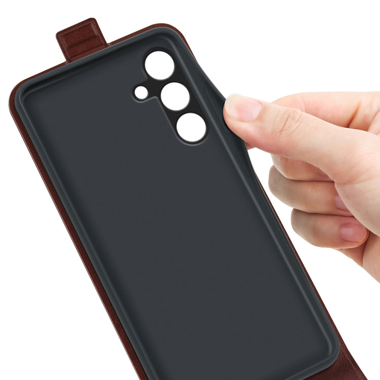For Samsung Galaxy M55 5G R64 Texture Single Vertical Flip Leather Phone Case