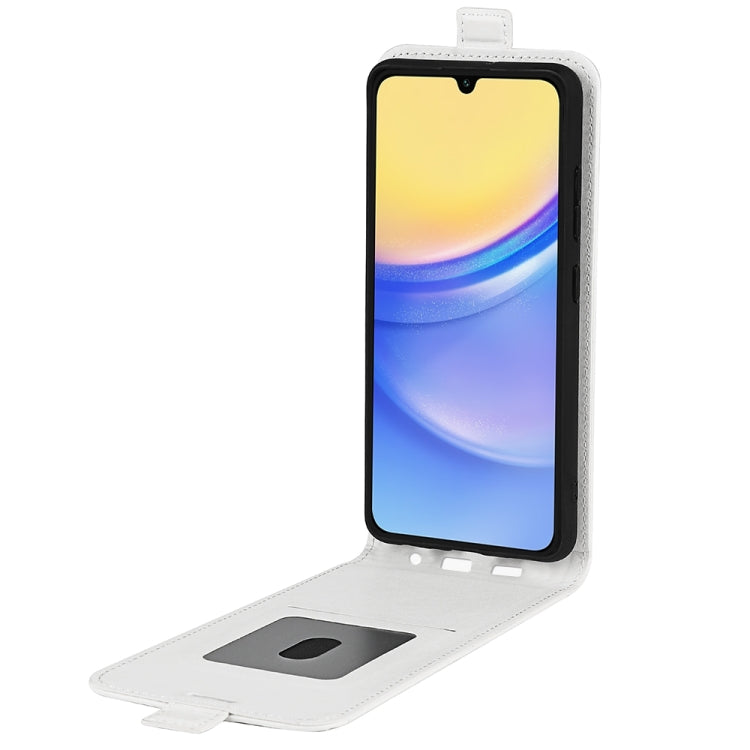 For Samsung Galaxy M15 5G R64 Texture Single Vertical Flip Leather Phone Case