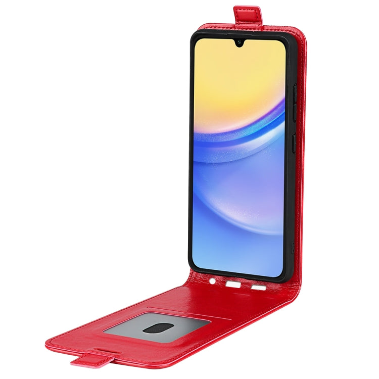 For Samsung Galaxy M15 5G R64 Texture Single Vertical Flip Leather Phone Case