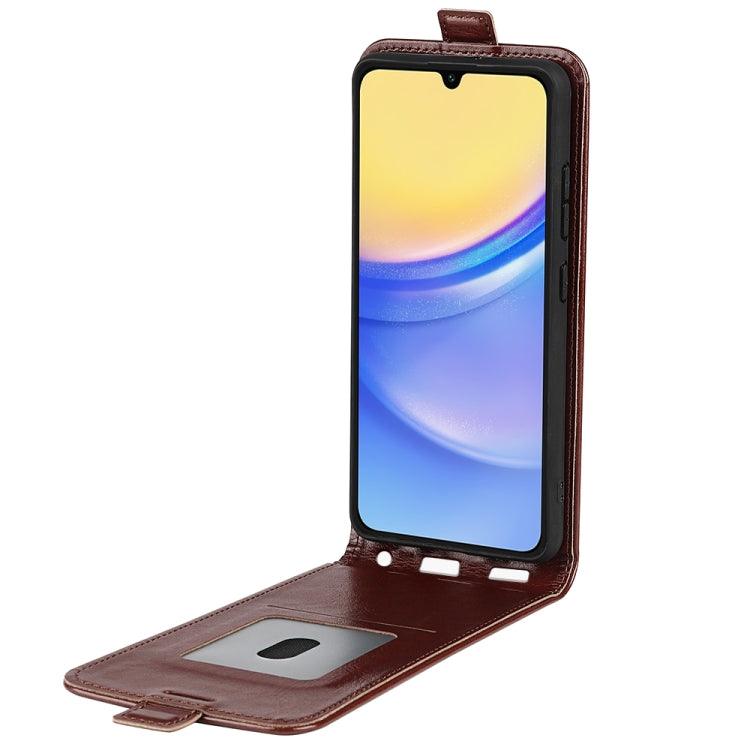For Samsung Galaxy M15 5G R64 Texture Single Vertical Flip Leather Phone Case