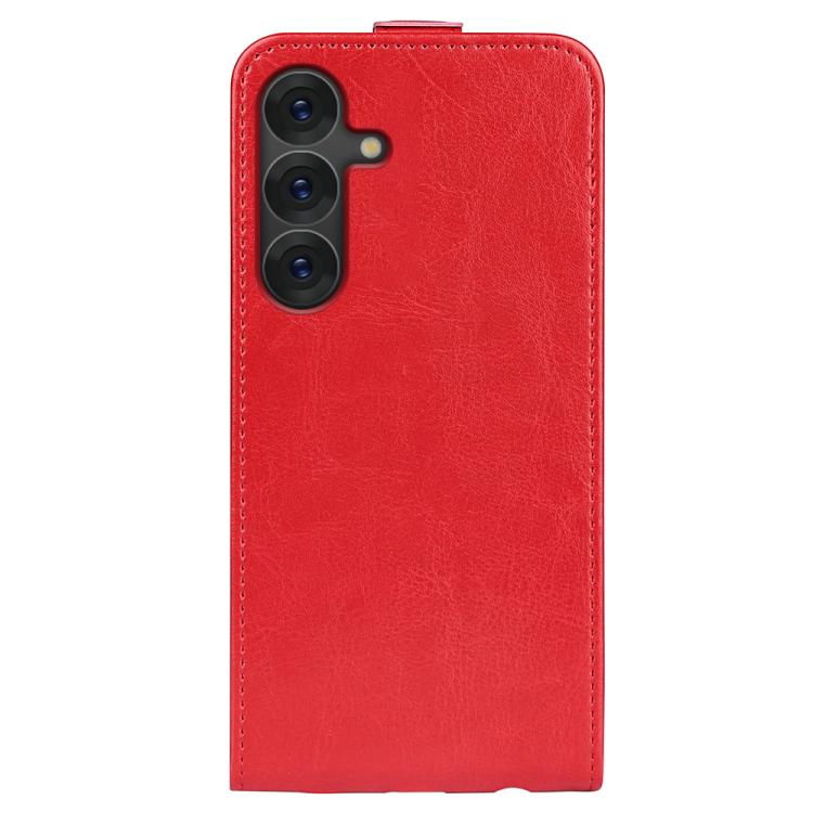 For Samsung Galaxy S25 5G R64 Texture Single Vertical Flip Leather Phone Case
