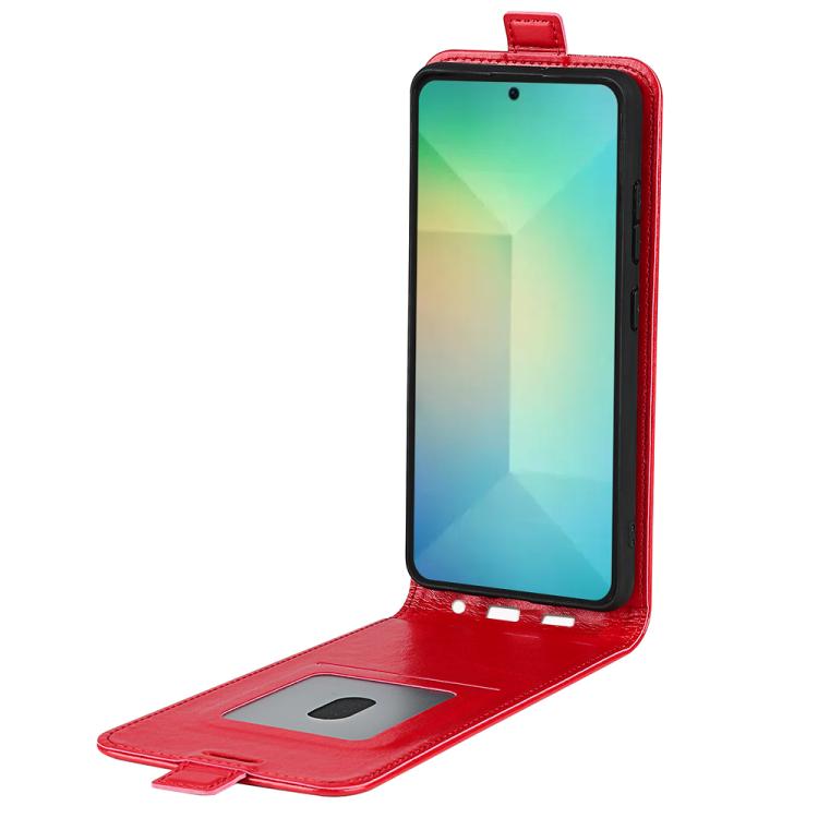 For Samsung Galaxy S25 5G R64 Texture Single Vertical Flip Leather Phone Case