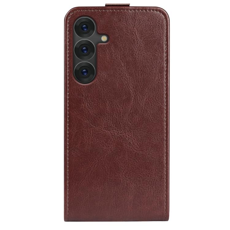 For Samsung Galaxy S25 5G R64 Texture Single Vertical Flip Leather Phone Case