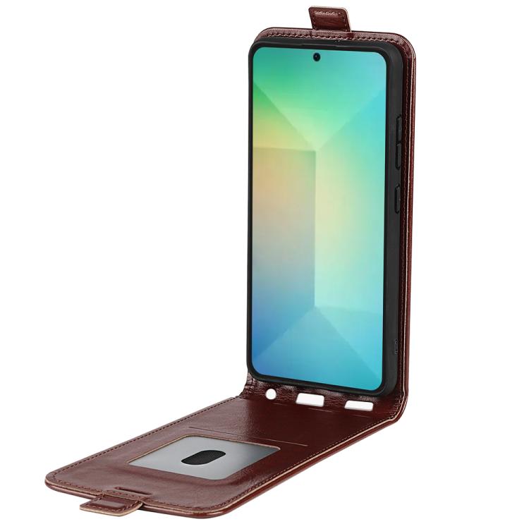 For Samsung Galaxy S25 5G R64 Texture Single Vertical Flip Leather Phone Case