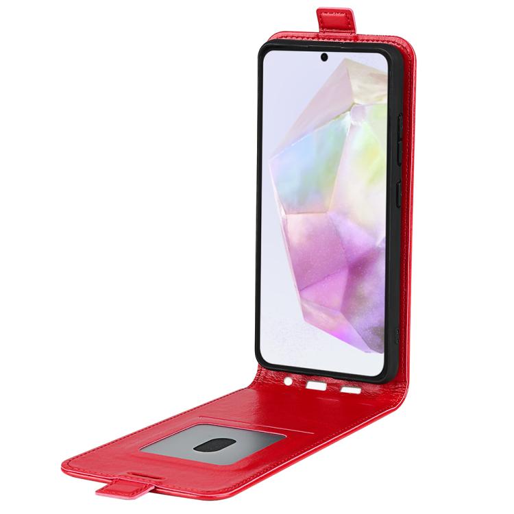 For Samsung Galaxy A36 R64 Texture Single Vertical Flip Leather Phone Case