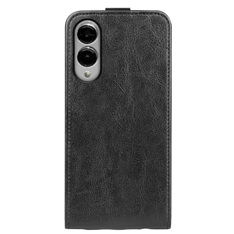 For Samsung Galaxy S25 Edge 5G R64 Texture Single Vertical Flip Leather Phone Case