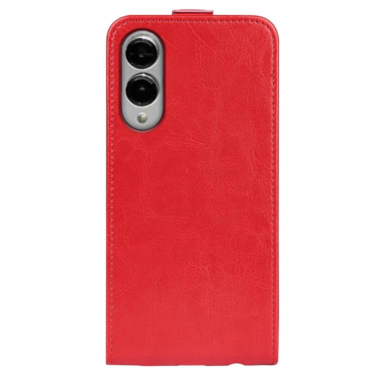 For Samsung Galaxy S25 Edge 5G R64 Texture Single Vertical Flip Leather Phone Case