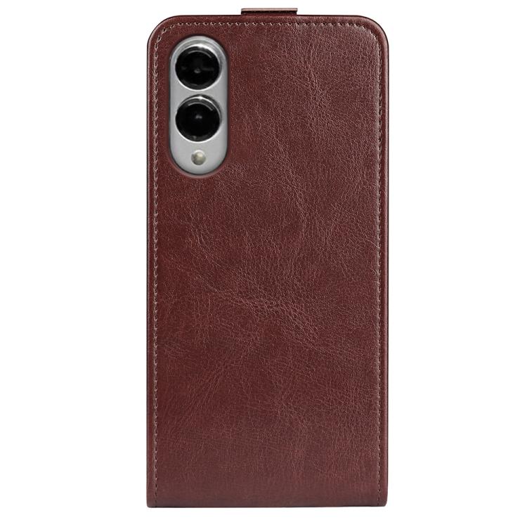 For Samsung Galaxy S25 Edge 5G R64 Texture Single Vertical Flip Leather Phone Case