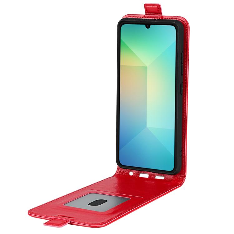 For Samsung Galaxy A06 5G R64 Texture Single Vertical Flip Leather Phone Case