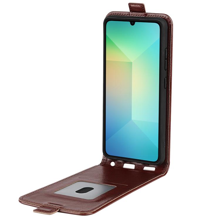 For Samsung Galaxy A06 5G R64 Texture Single Vertical Flip Leather Phone Case