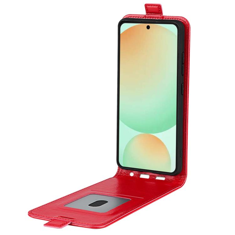 For Samsung Galaxy S25 FE 5G R64 Texture Single Vertical Flip Leather Phone Case