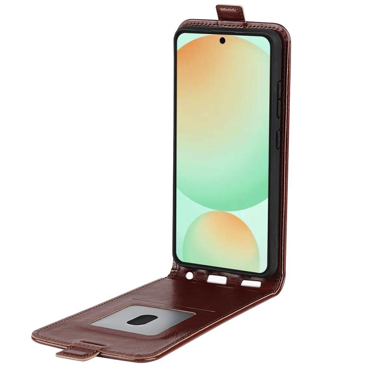 For Samsung Galaxy S25 FE 5G R64 Texture Single Vertical Flip Leather Phone Case