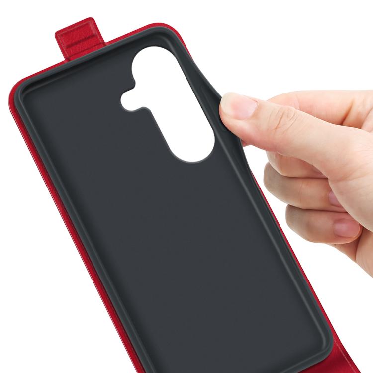 For Samsung Galaxy S26 5G R64 Texture Single Vertical Flip Leather Phone Case