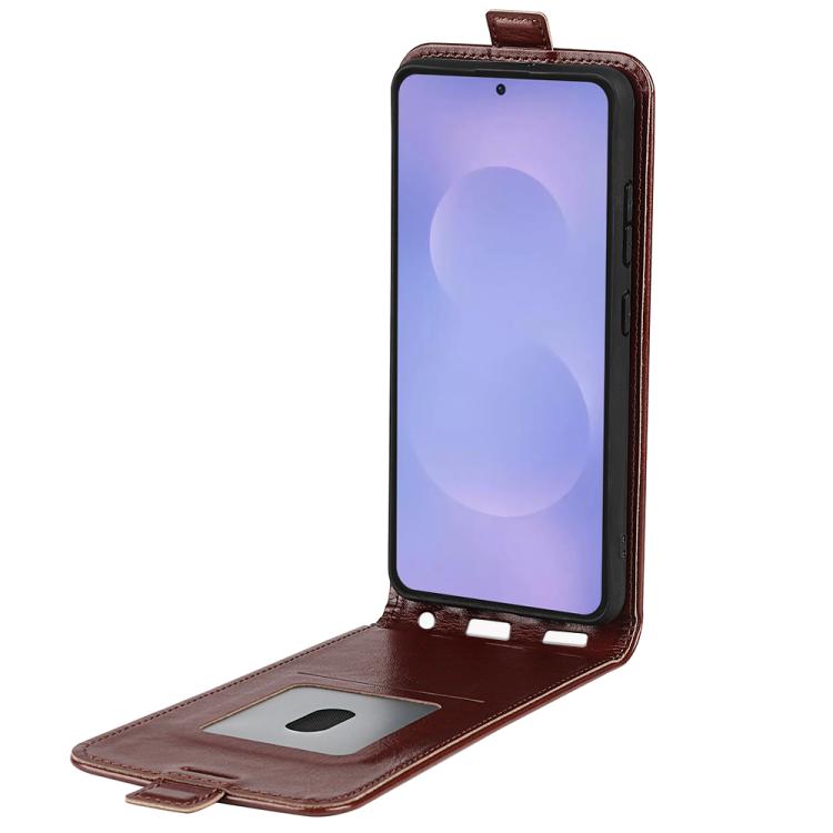 For Samsung Galaxy S26 5G R64 Texture Single Vertical Flip Leather Phone Case
