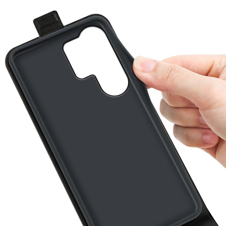For Samsung Galaxy S26 Ultra 5G R64 Texture Single Vertical Flip Leather Phone Case