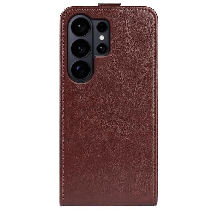 For Samsung Galaxy S26 Ultra 5G R64 Texture Single Vertical Flip Leather Phone Case
