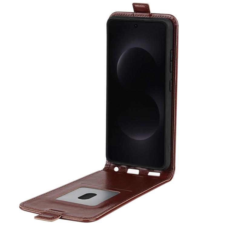 For Samsung Galaxy S26 Ultra 5G R64 Texture Single Vertical Flip Leather Phone Case