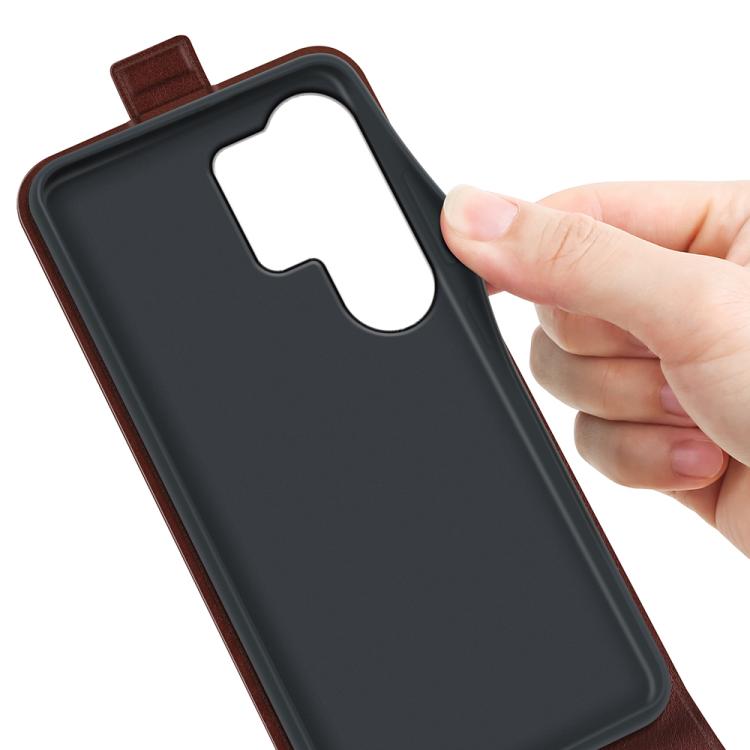 For Samsung Galaxy S26 Ultra 5G R64 Texture Single Vertical Flip Leather Phone Case