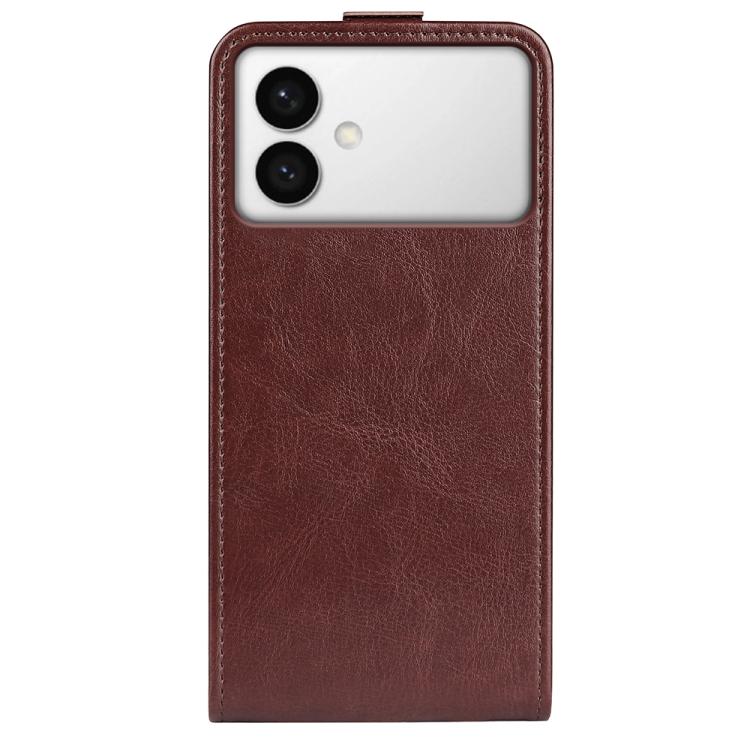 For Samsung Galaxy S26 Edge 5G R64 Texture Single Vertical Flip Leather Phone Case