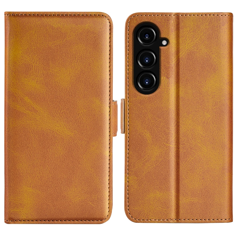 For Samsung Galaxy S23 FE 5G Dual-side Magnetic Buckle Horizontal Flip Leather Phone Case