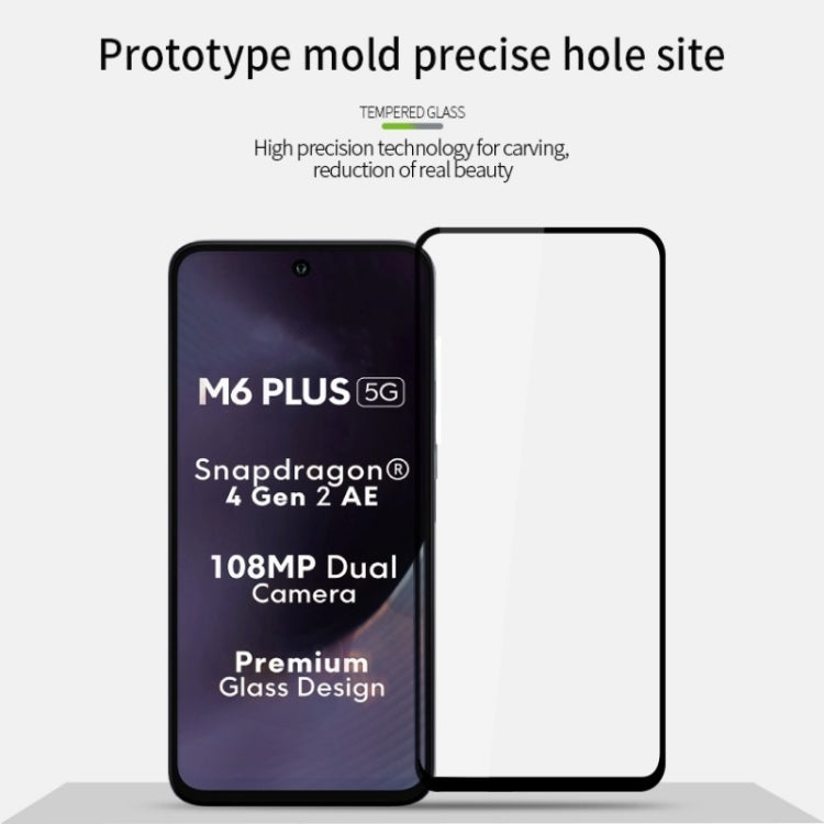 For Xiaomi Poco M6 Plus MOFI 9H 2.5D Full Screen Tempered Glass Film - Black
