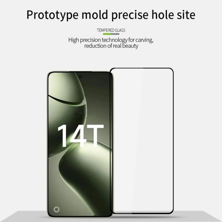 For Xiaomi 14T / 14T Pro MOFI 9H 2.5D Full Screen Tempered Glass Film - Black