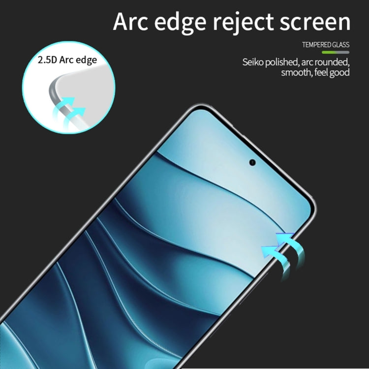 For Xiaomi Redmi Note 14 5G MOFI 9H 2.5D Full Screen Tempered Glass Film - Black