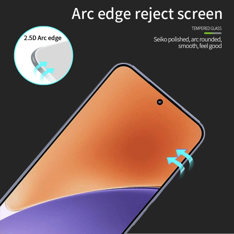 For Xiaomi 15 MOFI 9H 2.5D Full Screen Tempered Glass Film - Black