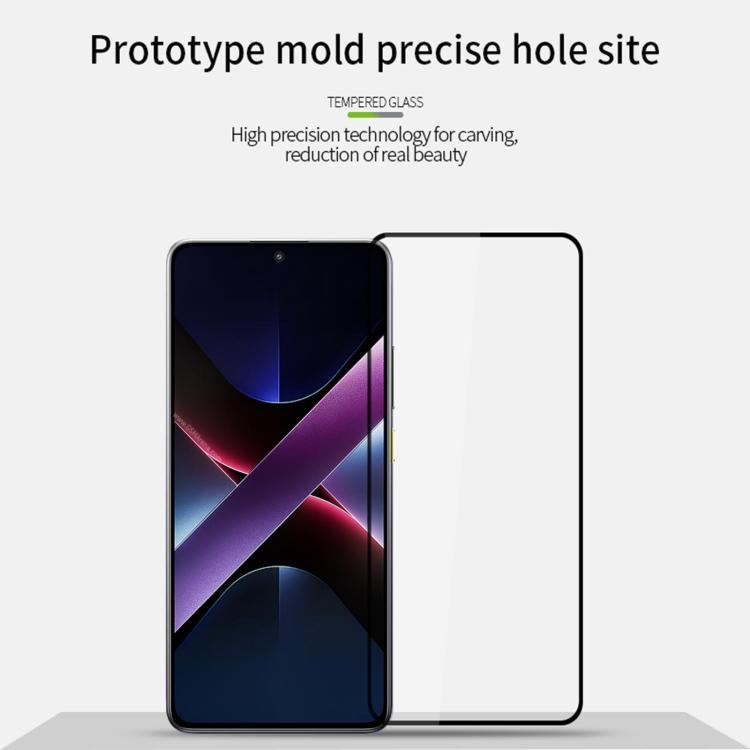 For Xiaomi Poco X7 Pro MOFI 9H 2.5D Full Screen Tempered Glass Film - Black
