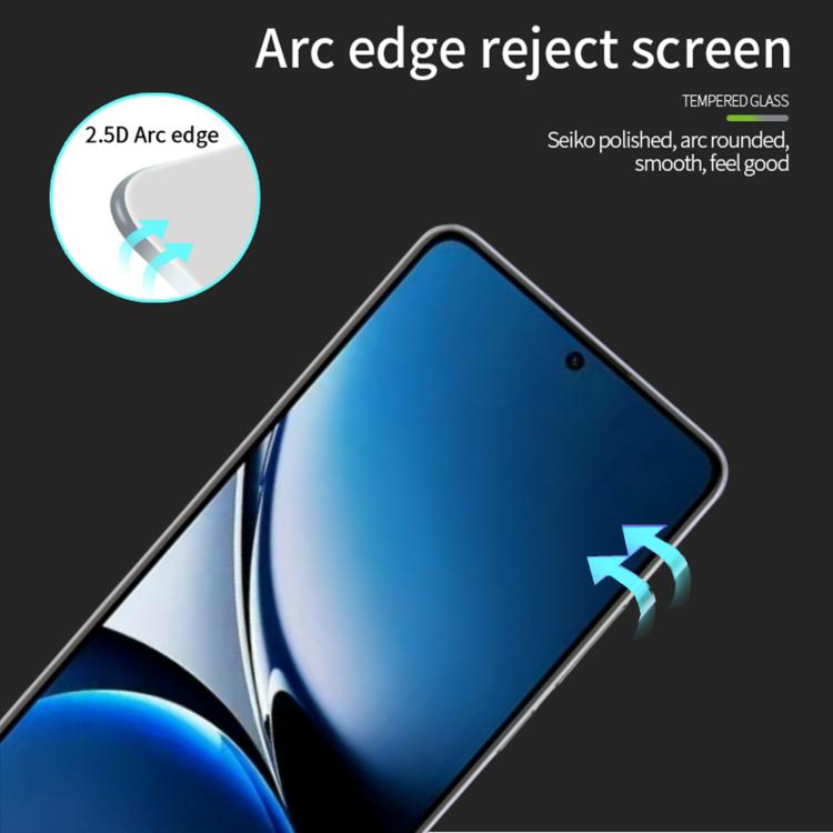 For Xiaomi Redmi Turbo 4 MOFI 9H 2.5D Full Screen Tempered Glass Film - Black
