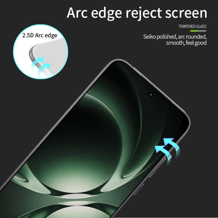 For Redmi K80 Ultra MOFI 9H 2.5D Full Screen Tempered Glass Film - Black