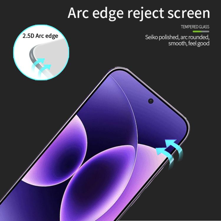 For Xiaomi 17 Pro Max Unlock MOFI 9H 2.5D Full Screen Tempered Glass Film - Black