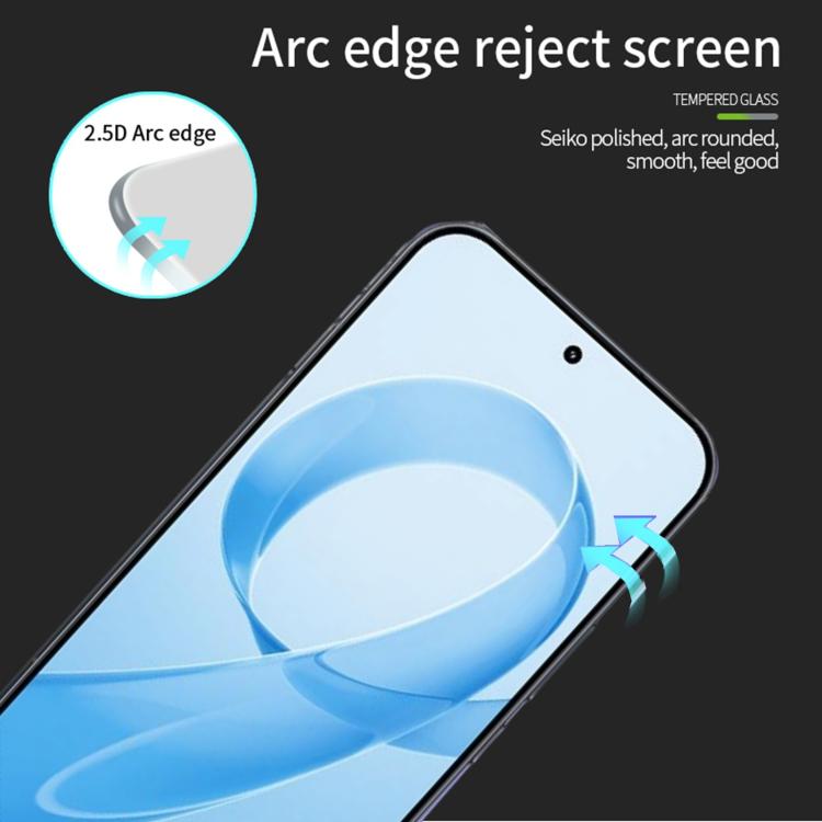 For Redmi K90 Unlock MOFI 9H 2.5D Full Screen Tempered Glass Film - Black