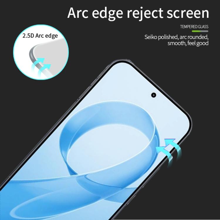For Redmi K90 Pro Max Unlock MOFI 9H 2.5D Full Screen Tempered Glass Film - Black
