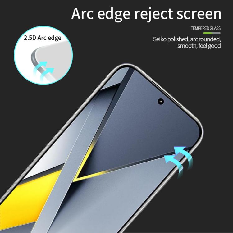 For Xiaomi Poco F8 Ultra Unlock MOFI 9H 2.5D Full Screen Tempered Glass Film - Black