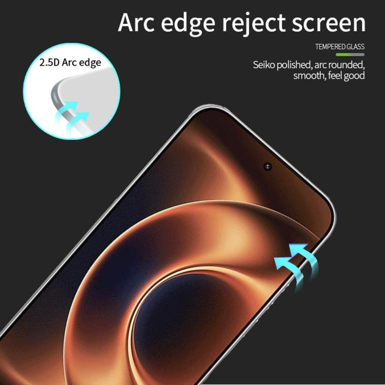 For Xiaomi 17 Ultra Unlock MOFI 9H 2.5D Full Screen Tempered Glass Film - Black